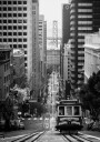 San Francisco Streetcar and Skyline Plakat Plakat / 70x100cm