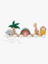 JaBaDaBaDo Train With Blocks Safari MULTI COLOURED One Size