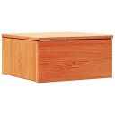  Vegghengt nattebord Voksbrun 37 x 35 x 18.5 cm Massiv furu tre