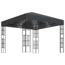 vidaXL Paviljong med LED-lysslynge 3x3 m antrasitt