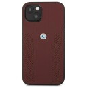 BMW Lærveske til iPhone 13 Mini 5,4" Rød - Perforert Curve Deksel