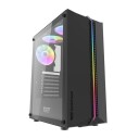 Darkflash DK151 Kabinett med 3 RGB Vifter - Svart