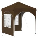 vidaXL Pop up Festtelt 192 x 192 x 245 cm Gråbrun