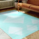 Wilton teppe   Carmen lyseblå/hvit Størrelse: 200 x 280 cm
