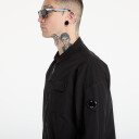 C.P. Company Organic Cotton Gabardine Zip Overshirt Black