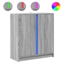  Skjenk med LED grå sonoma 77x34x85 cm konstruert tre