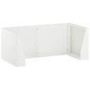 vidaXL Støttemur 4 stk. 100 x 100 x 40 cm Stål Hvit
