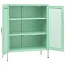 vidaXL Oppbevaringsskap myntegrønn 80x35x101,5 cm stål