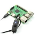 MicroUSB B til USB A kabel med av/på bryter – 0,8 m – Svart