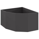 vidaXL Hjørne Plante Svart 60 x 60 x 35 cm Stål
