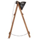 vidaXL Gulvlampe svart E27 heltre mango