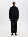 Selected Slhtate Heavy Twill Overshirt Ls Noos - Black - XXL
