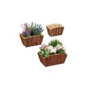 Blomsterkasse Tresett med 3