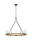 Darlana Wrapped Ring Chandelier Rattan / Black
