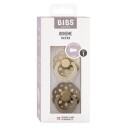 BIBS Pacifier Boheme Latex Vanilla/Dark Oak Size 1 2pcs
