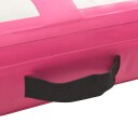 vidaXL Oppblåsbar gymnastikkmatte med pumpe 800x100x20 cm PVC rosa