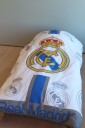 Licens Real Madrid sengetøy   100% bomull   Barnesengetøy 140x200 cm   Fotballsengetøy med logoer