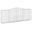 vidaXL Gabionkurver buede 3 stk 400x50x140/160 cm galvanisert jern