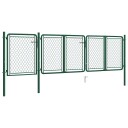 vidaXL Hageport stål 400x100 cm grønn