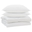 vidaXL Dyne med pute 3 stk. Hvit Mikrofiber