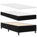 Box Spring Seng med Madrass & Benk Svart 90x200 cm Fløyel