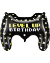 Svart Kontrollerformet Folieballong 72x52 cm Gamer Party