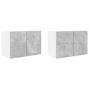  Hengende skap Riga 2 pcs Betonggrå og hvit 60 x 31 x 40 cm