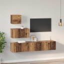  TV benksett 4 pcs Gammelt tre 80 x 30 x 30 cm Konstruert tre