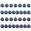 vidaXL Juleballsett 30 stk. Blå 6 cm Polystyren