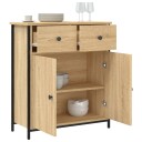 vidaXL Skjenk sonoma eik 70x30x80 cm konstruert tre