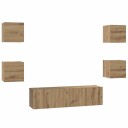  TV benksett 6 pcs artisan eik 60 x 30 x 30 cm Konstruert tre