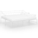 vidaXL Uttrekkbar ramme til sovesofa hvit metall 90x200 cm