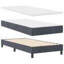  Box Spring Seng med Madrass Mørkegrå 90x200 cm Fløyel 3341451