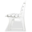 vidaXL Hagebenk 145,5 cm plast hvit
