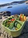 Snoggen Matboks I Silikon 4 Rom Avocado Grønn