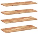 Flytende hyller 4 stk 100x30x2 cm oljebehandlet heltre akasie