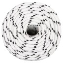  Flettet båttau hvit 12 mm x 25 m polyester