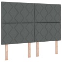  Box Spring Seng med Madrass & LED Mørkegrå 160x200 cm Stoff