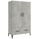 vidaXL Highboard betonggrå 70x31x115 cm konstruert tre
