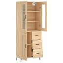  Highboard sonoma eik 69,5x34x180 cm konstruert tre