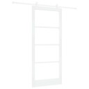 vidaXL Skyvedør med utstyrsett "ORKDAL"Hvit Solid Tre & Glass