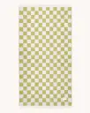Maison Deux Checkerboard XL Pledd Grønn/Rosa