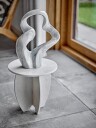 Bloomingville Sendai pidestall Ø30,5x31 cm White marble