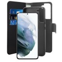 PURO - Lommebok for mobiltelefon - fauxlær, termoplast-polyuretan (TPU) - svart - for Samsung Galaxy S22+