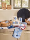 Lexington   Shell stoneware krus 40 cl hvit/blå
