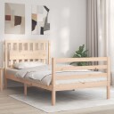 vidaXL Sengeramme med hodegavl 100x200 cm heltre 8720845994716
