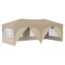  Pop up Festtelt Krem 575 x 288 x 245 cm Oxford Stoff