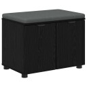 vidaXL Gangbenk Svart Eik 60 x 38 x 46 cm Konstruert treverk og stoff