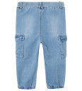 Name It Medium Blue Denim Ben Baggy Cargo Jeans Noos 86
