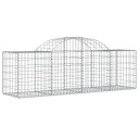 vidaXL Gabionkurver buede 11 stk 200x50x60/80 cm galvanisert jern